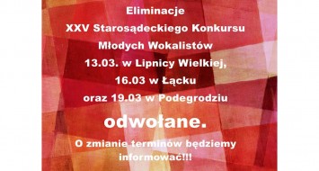 Eliminacje wokalne odwołane
