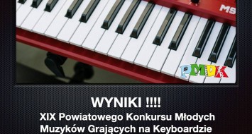 Wyniki konkursu Młodych Muzyków Grających na Keyboardzie 